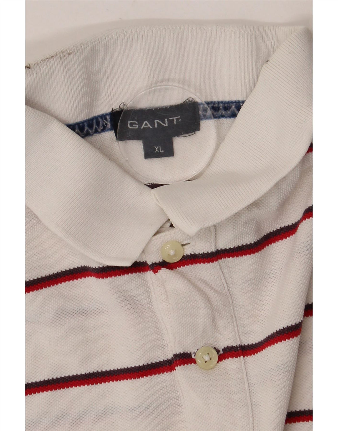 GANT Polo Hombre XL Blanco Rayas
