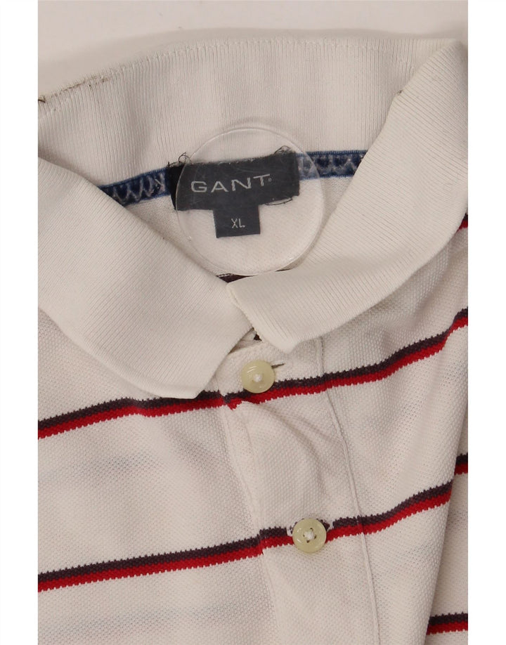 GANT Polo Hombre XL Blanco Rayas