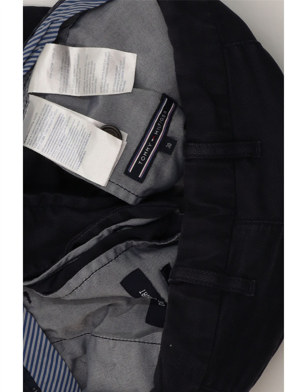 TOMMY HILFIGER Pantalones cortos chinos para hombre W30 Medium Azul marino Algodón