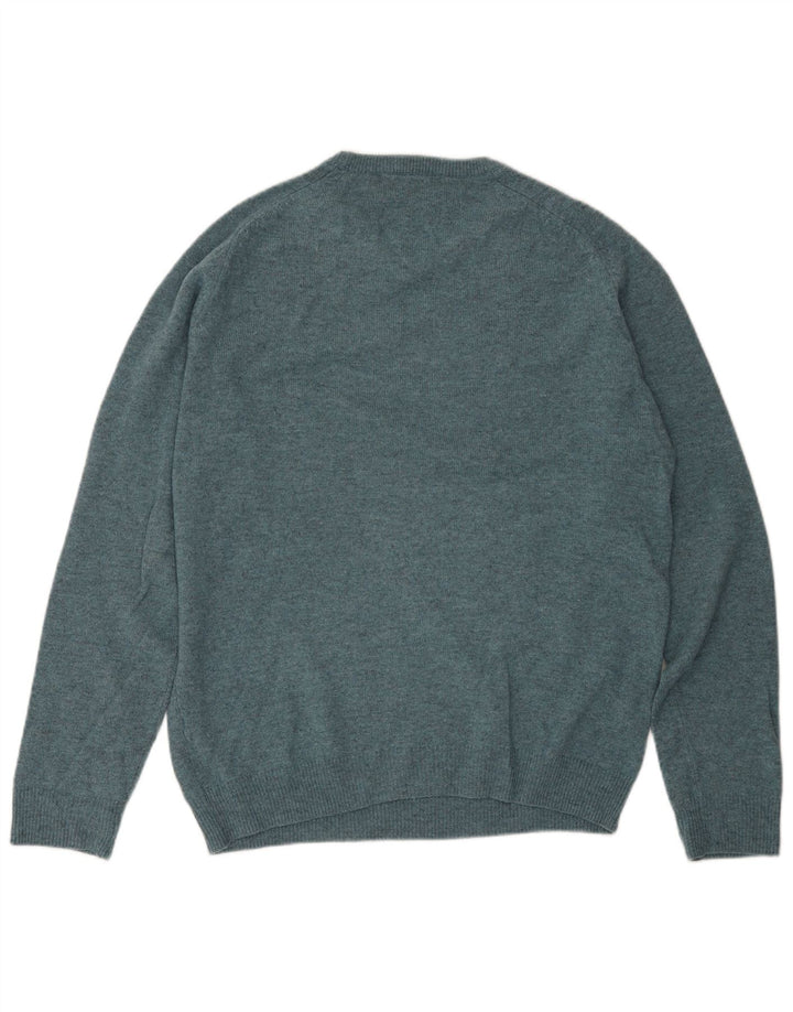 Marks & Spencer Jersey de cuello redondo para hombre con moteado azul medio