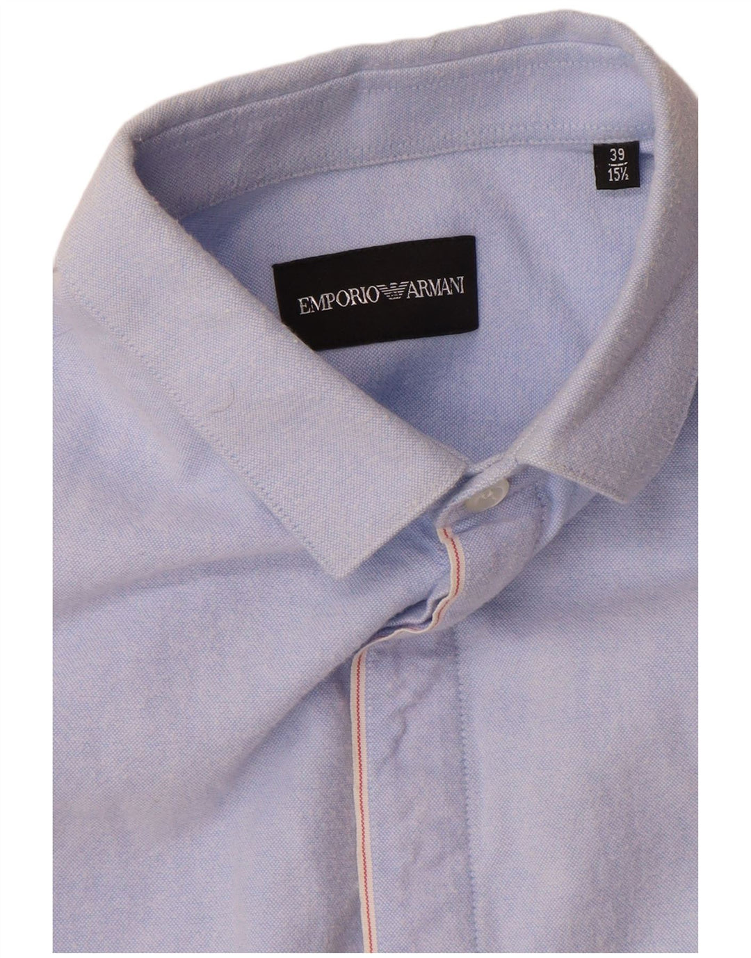 EMPORIO ARMANI Camisa para hombre Talla 39 15 1/2 Azul medio