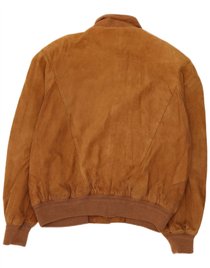 Vintage hombres ante bomber chaqueta IT 50 grande beige