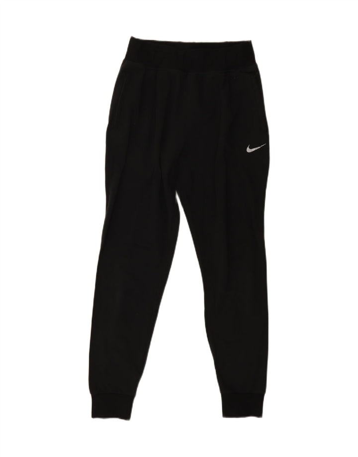 NIKE Womens Dri Fit Tracksuit Trousers Joggers UK 8 Small  Black Polyester Vintage Nike and Second-Hand Nike from Messina Hembry 