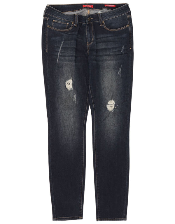 Guess Vaqueros pitillo con curvas y talle medio Sienna para mujer W34 L32 Algodón azul