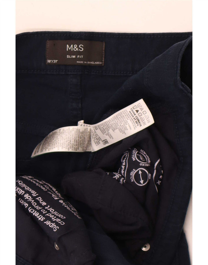 Marks & Spencer Jeans ajustados para hombre W38 L31 Algodón azul marino