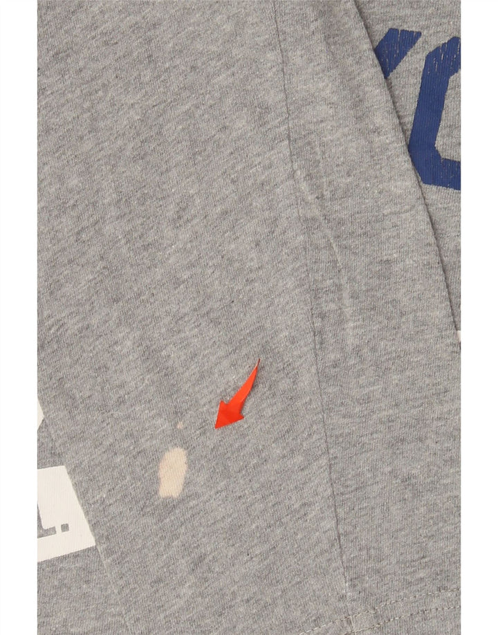 Champion Top gráfico de manga larga de algodón moteado en gris medio para hombre