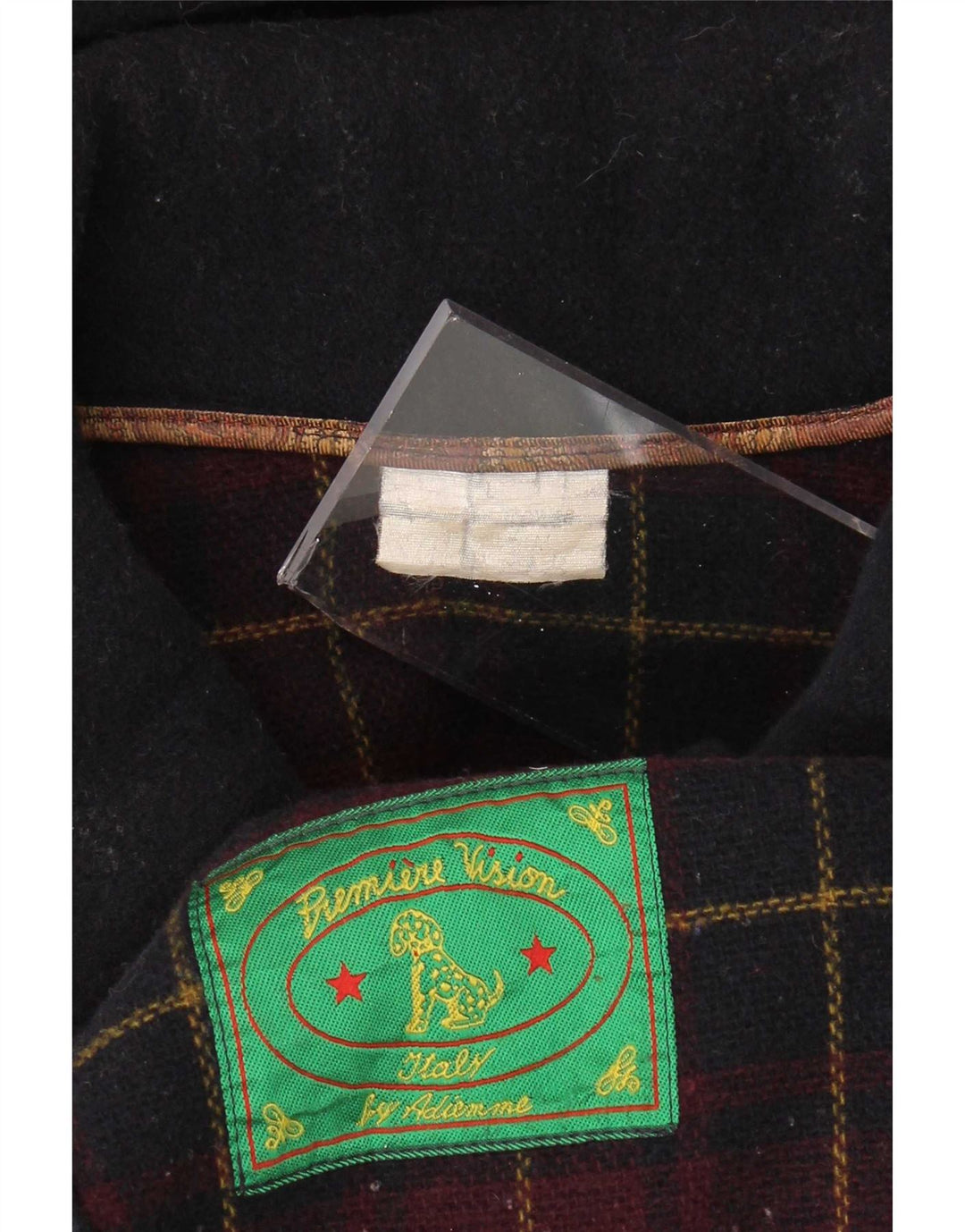 Vintage hombres con capucha Duffle abrigo Reino Unido 40 grande azul marino