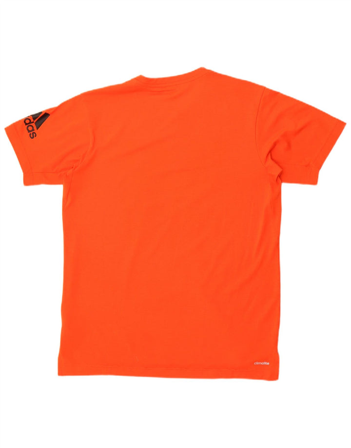 Adidas Hombres Climalite Graphic Camiseta Top Poliéster Naranja Mediano