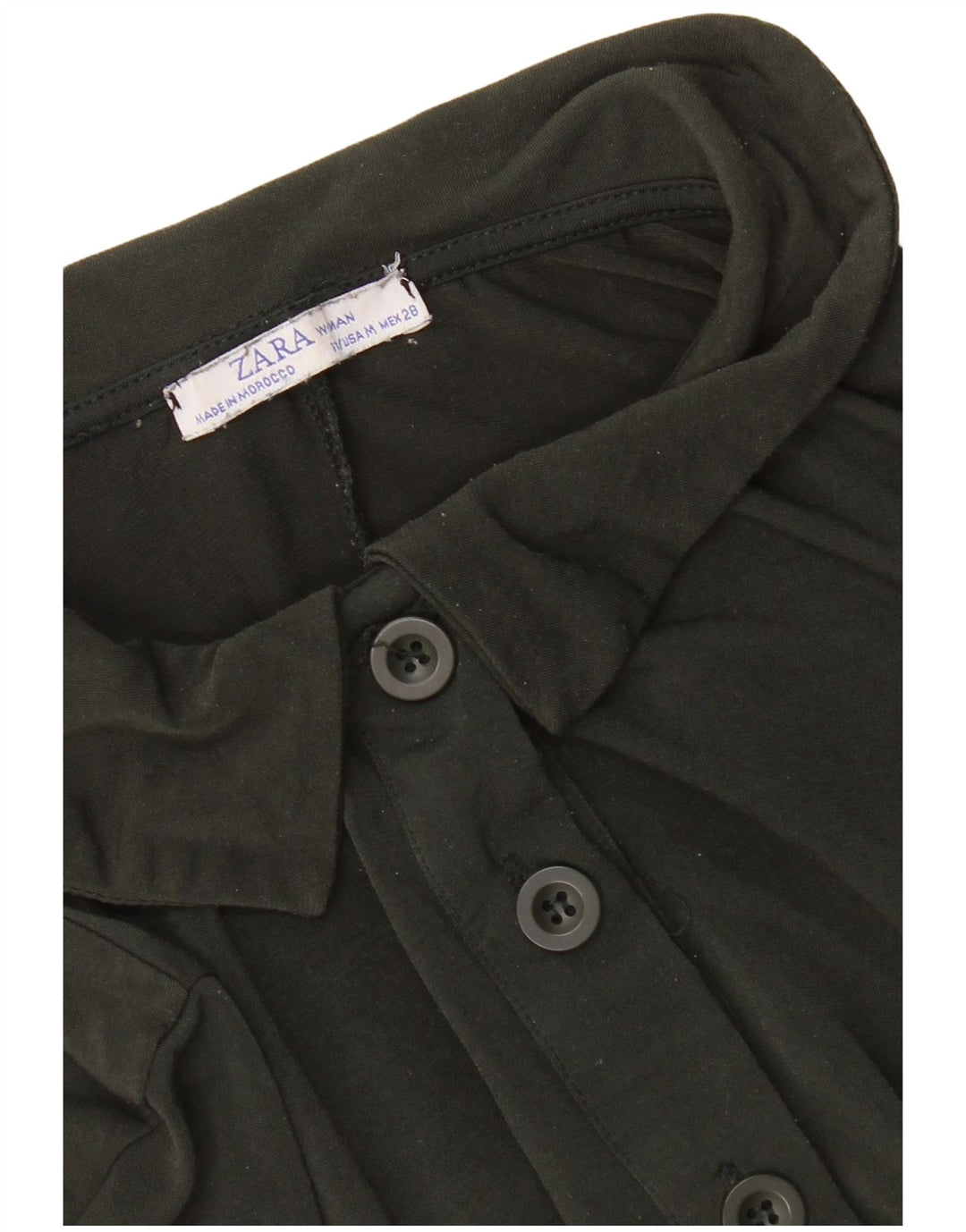 ZARA Vestido Polo Mujer UK 40 Verde Medio