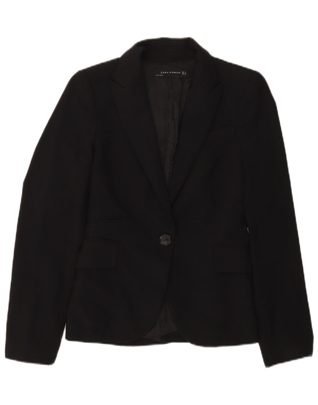 Zara Chaqueta Blazer De 1 Botón Para Mujer EU 34 2XS Negro