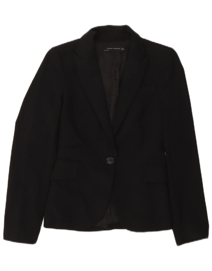 Zara Chaqueta Blazer De 1 Botón Para Mujer EU 34 2XS Negro