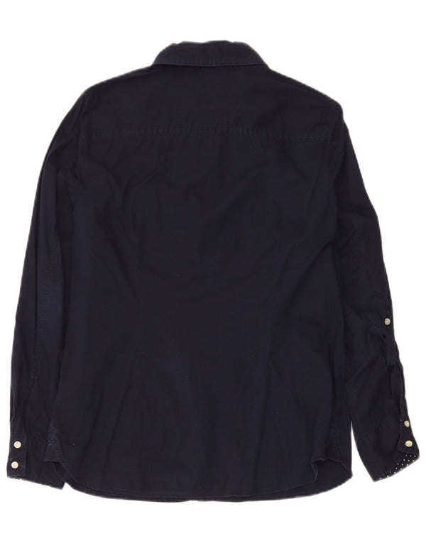 Tommy Hilfiger Camisa para mujer UK 44 Mediano Azul marino