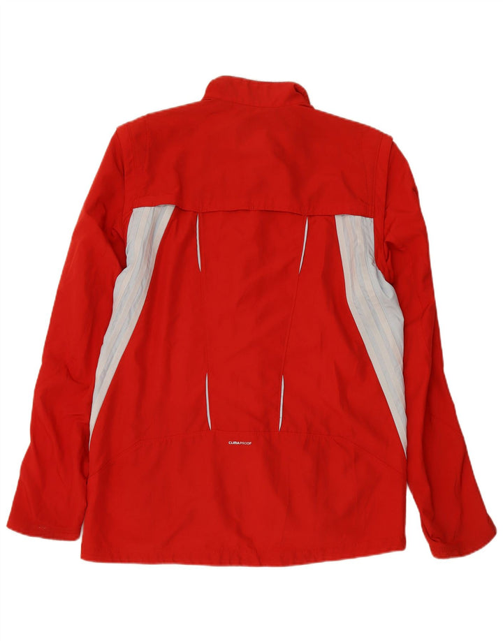ADIDAS Mens Clima Proof Tracksuit Top Jacket Medium Red Colourblock