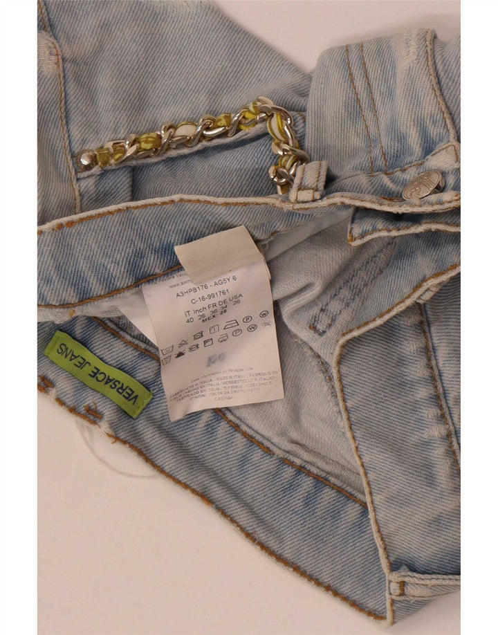 Versace Shorts De Mezclilla Desgastados W28 Algodón Azul Medio |