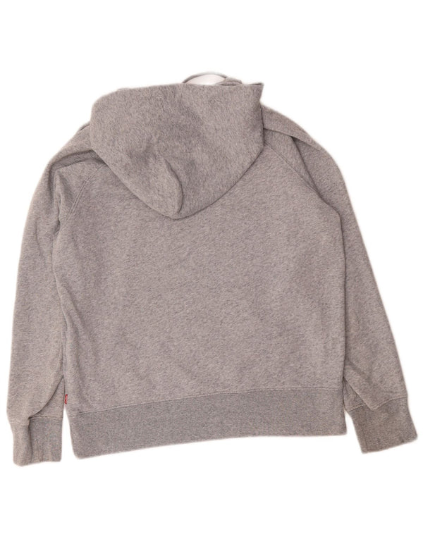Levi's Jersey con capucha gráfica para hombre XS Algodón moteado gris