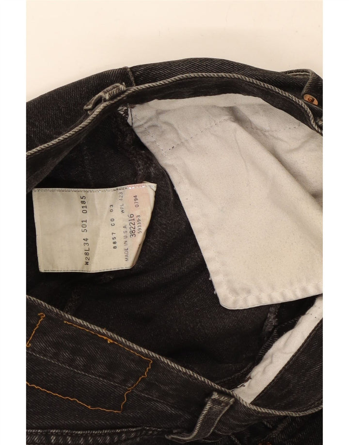 Levi's Vaqueros Rectos Mujer W28 L28 Algodón Negro