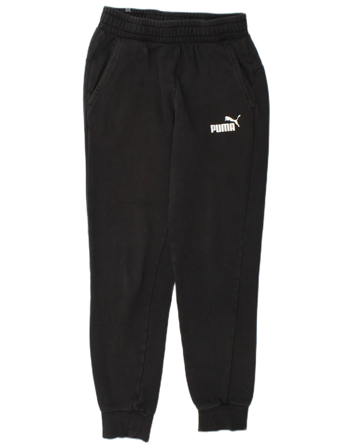 PUMA Pantalones de chándal para mujer Joggers UK 10 Small Black Cotton