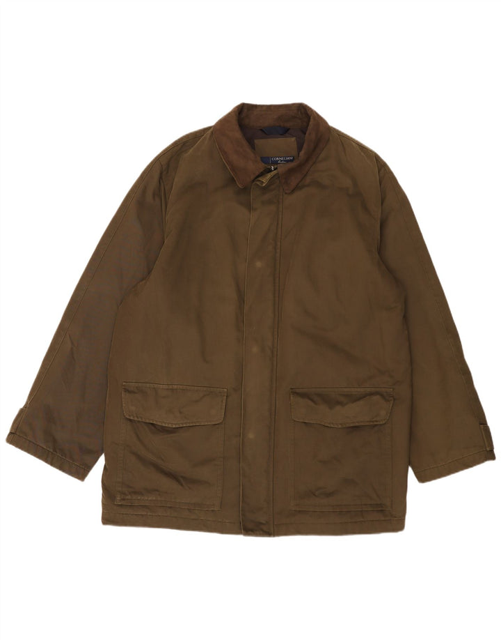 Corneliani Chaqueta utilitaria para hombre IT 58 4XL Caqui