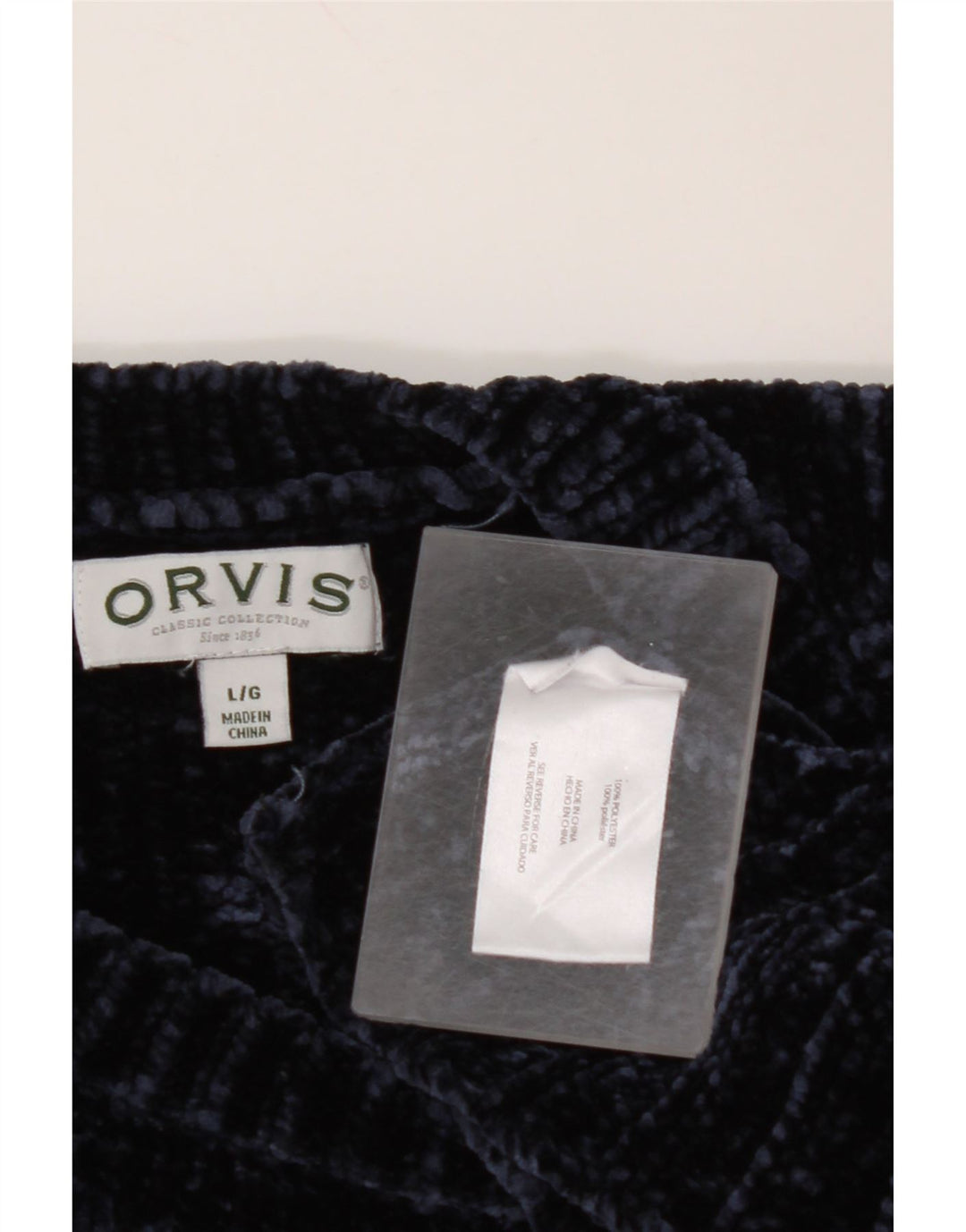 ORVIS Jersey de cuello redondo para mujer UK 40 Grande Poliéster azul marino