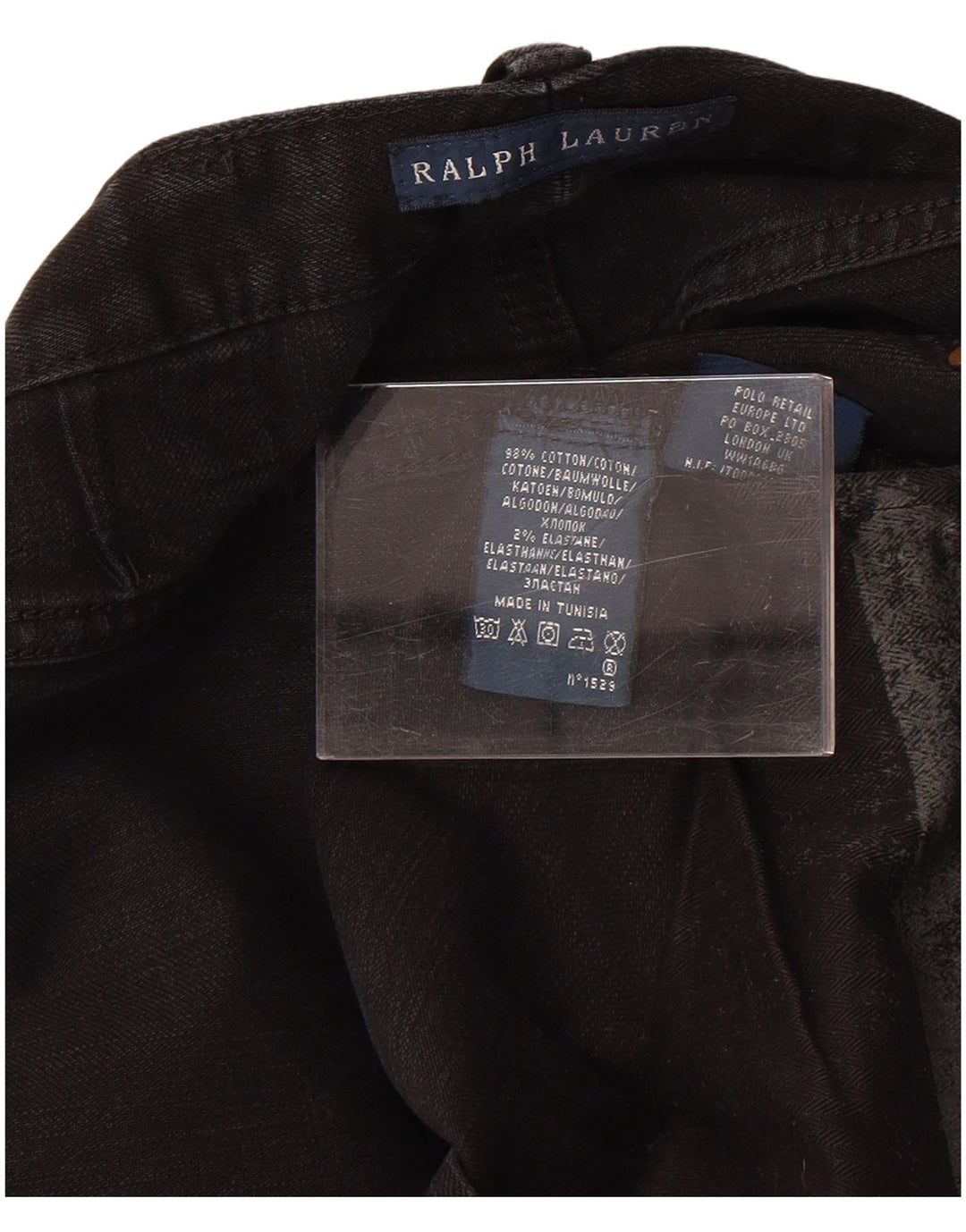 Ralph Lauren Vaqueros rectos para mujer W30 L30 Algodón negro