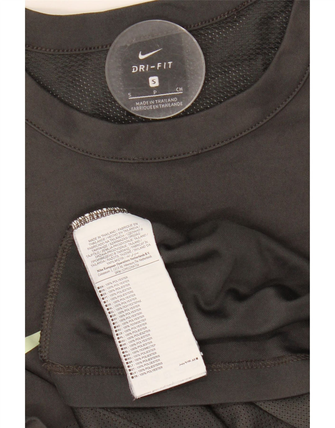 NIKE Camiseta Dri Fit Graphic para Hombre Top pequeño poliéster Gris