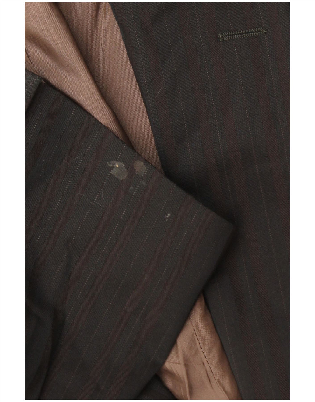 HUGO BOSS Chaqueta tipo blazer de 2 botones para hombre EU 58 4XL Lana a rayas marrón