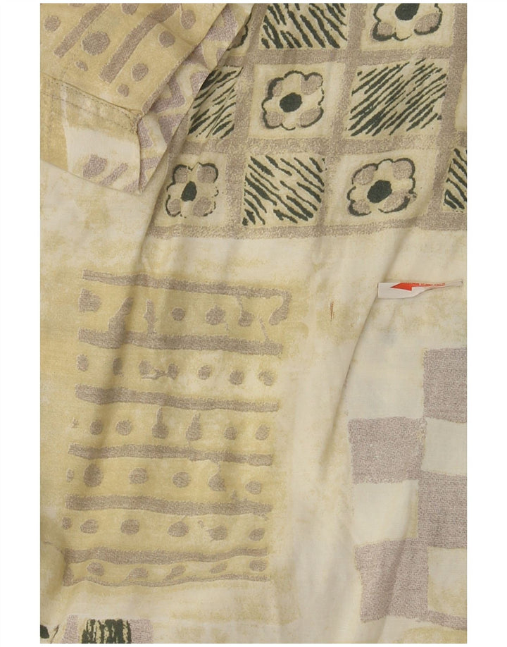 Rodrigo Camisa Manga Corta Hombre Talla 40 15 1/2 Medium Caqui Patchwork