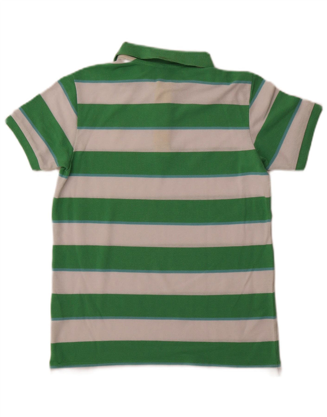 BENETTON Polo Niño 10-11 Años XL Verde Rayas Poliéster