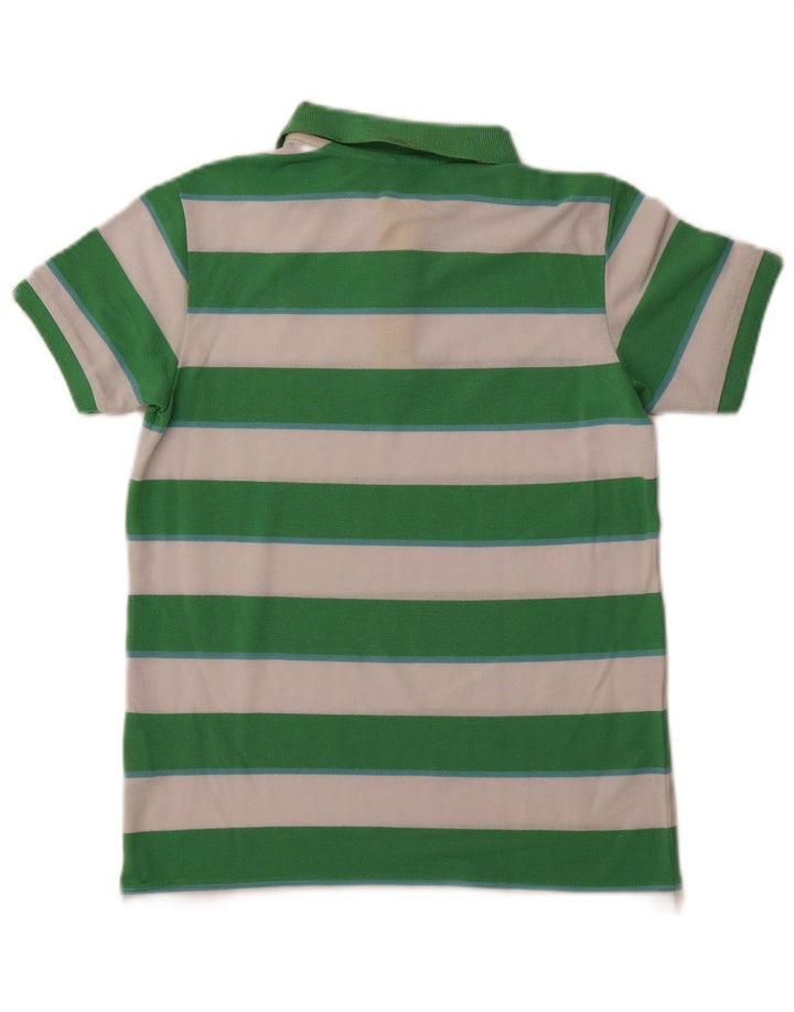 BENETTON Polo Niño 10-11 Años XL Verde Rayas Poliéster