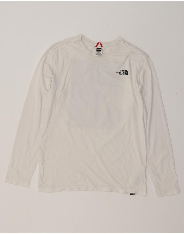THE NORTH FACE Top gráfico para hombre de manga larga de algodón blanco medio
