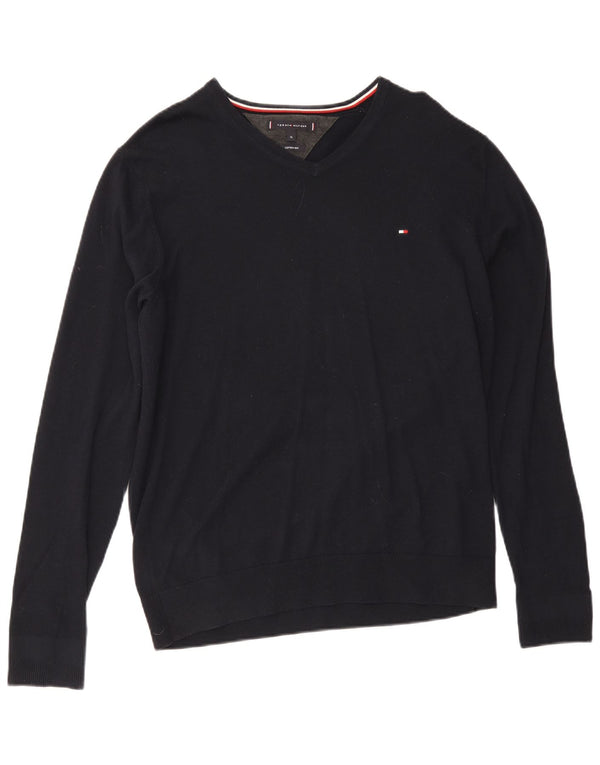 Tommy Hilfiger Jersey con Cuello en V para Hombre XL Azul Marino Algodón