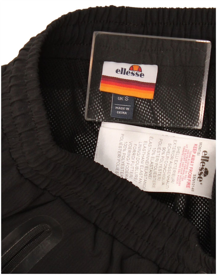 Ellesse Hombre Pantalones De Chándal Gráfico Joggers Small Poliéster Negro