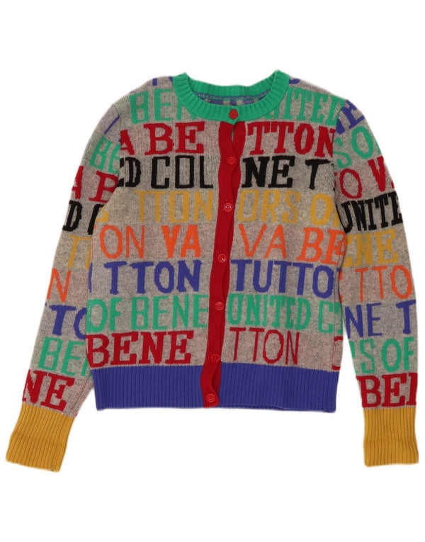 Benetton Cárdigan Holgado Con Estampado De Mujer UK 6 XS Multicolor