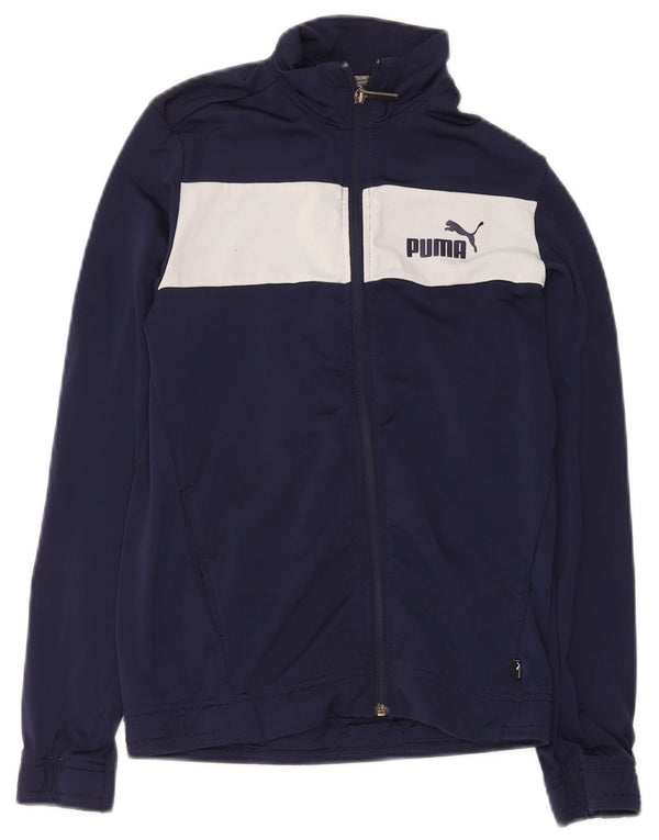 Puma Chaqueta de chándal para niño 13-14 años Azul marino Poliéster color block