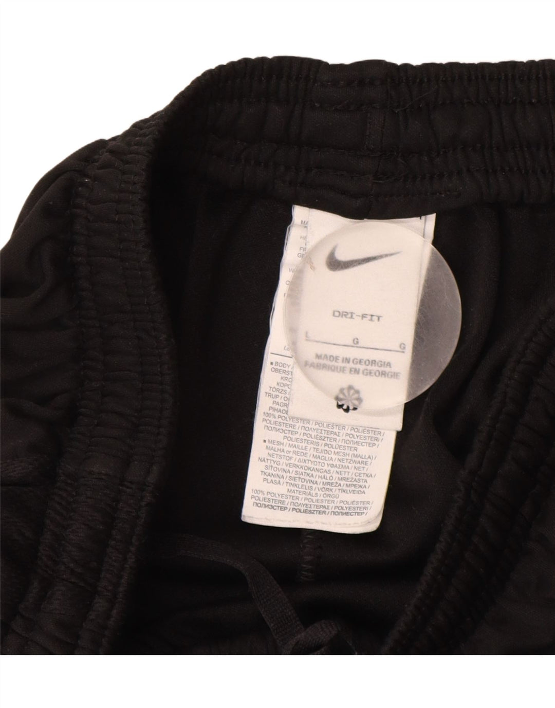 NIKE Mujer Dri Fit Chándal Pantalones UK 40 Grande Poliéster Negro