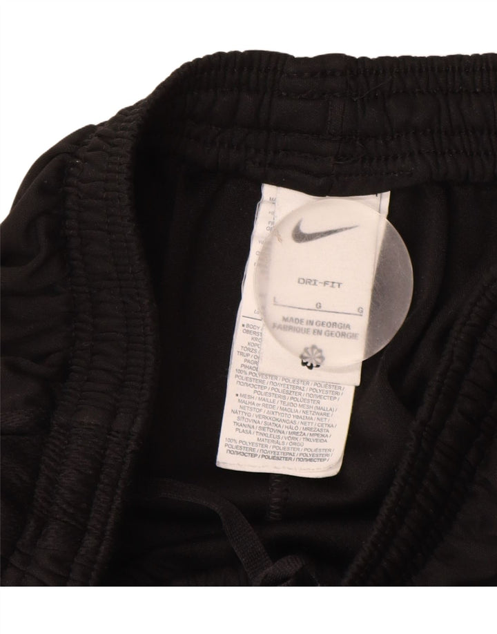 NIKE Mujer Dri Fit Chándal Pantalones UK 40 Grande Poliéster Negro