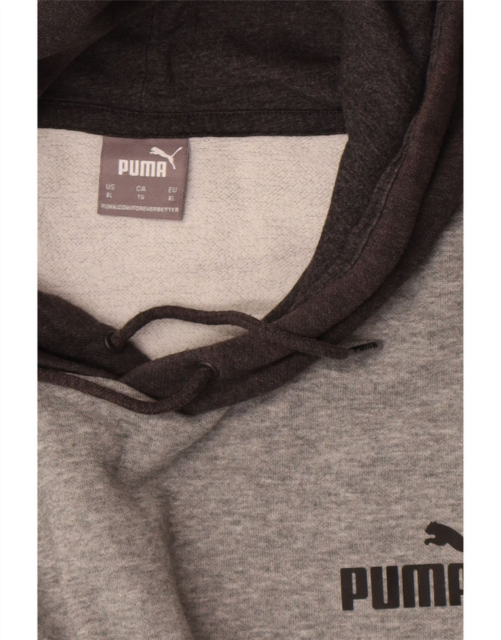 Puma Sudadera con capucha para hombre XL Gris Colorblock