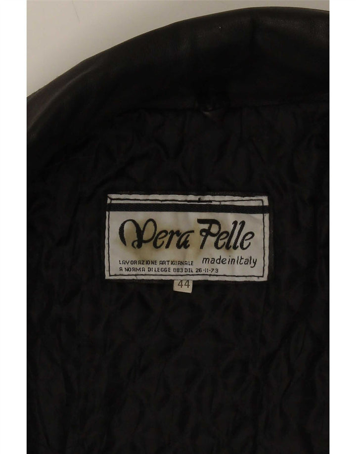 Lavorazione Artigiana Chaqueta de cuero para mujer IT 44 Medium Black Classic