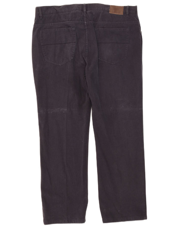 Marks & Spencer Pantalones casuales rectos para hombre W40 L29 Algodón azul marino