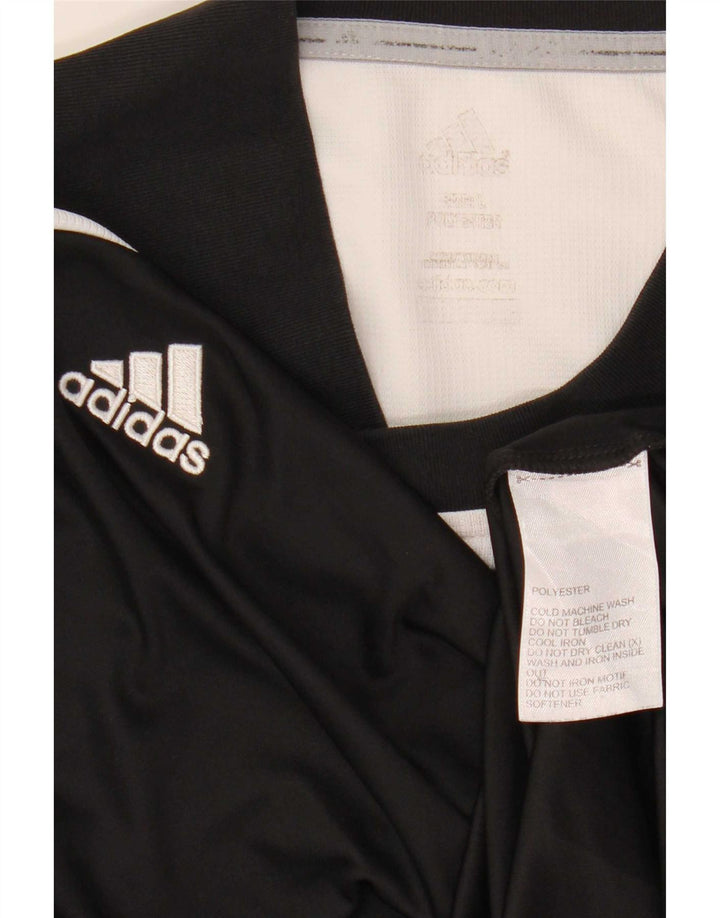 Adidas Hombre Camiseta Top Grande Negro Colorblock Poliéster