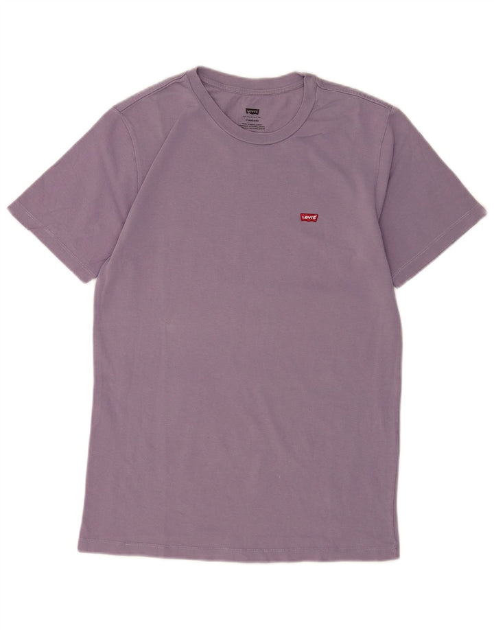 Levi's Camiseta estándar para hombre Top Small de algodón morado