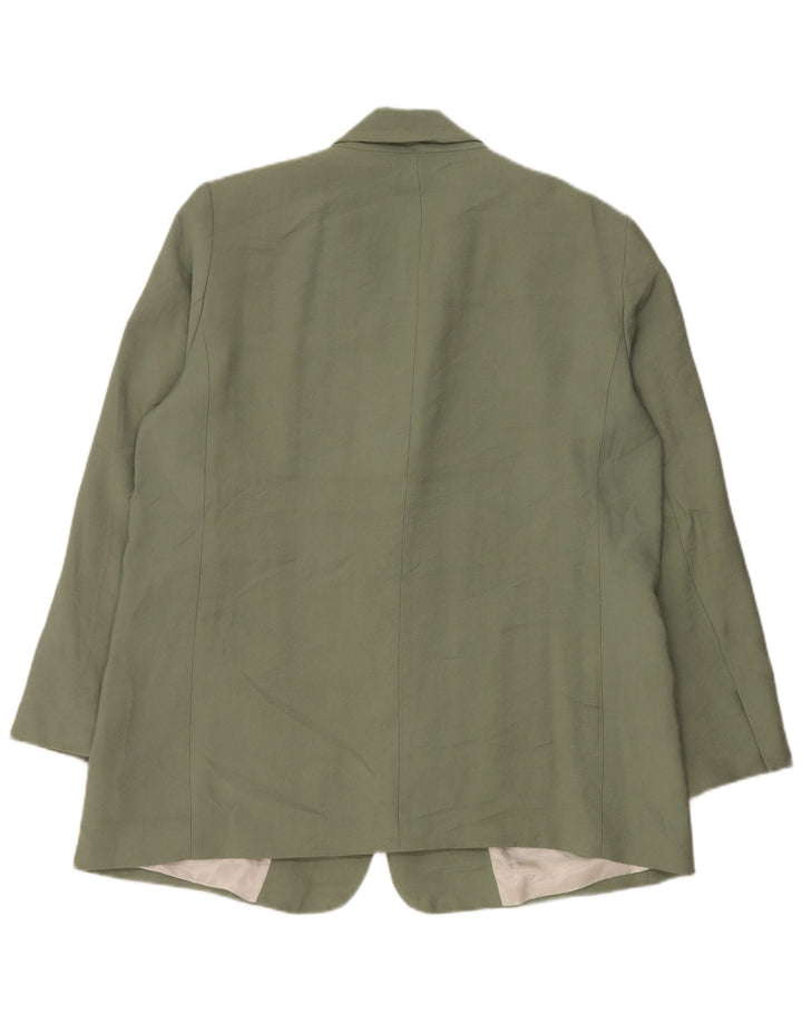 Zara Mujer Chaqueta Blazer De 1 Botón UK 40 XL Verde Modal
