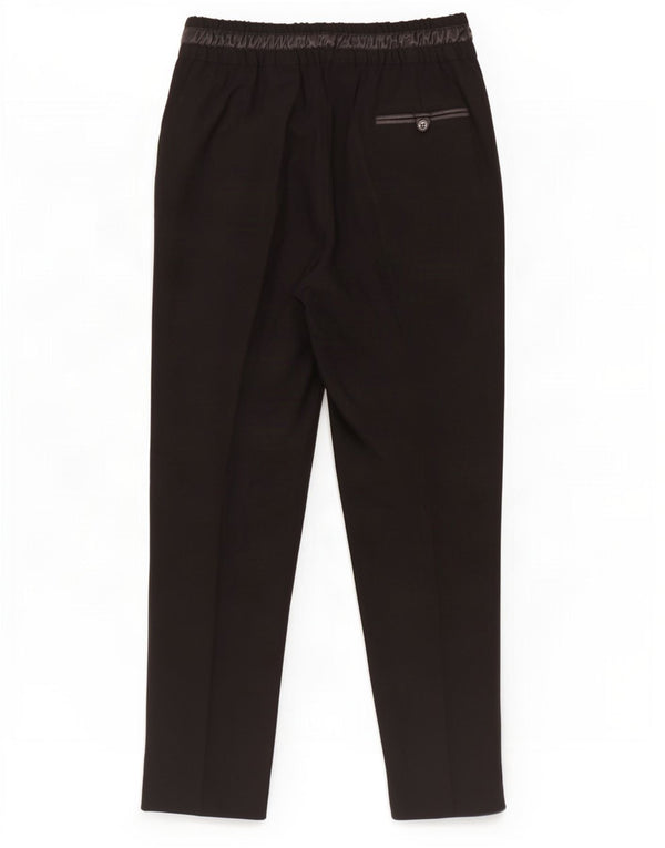 Zara Mujer Crop Slim Chino Pantalones Pequeños W26 L25 Negro