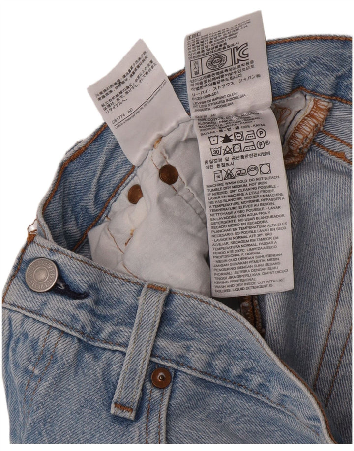 Levi's Mujer 501 Shorts Vaqueros W28 Algodón Azul Medio