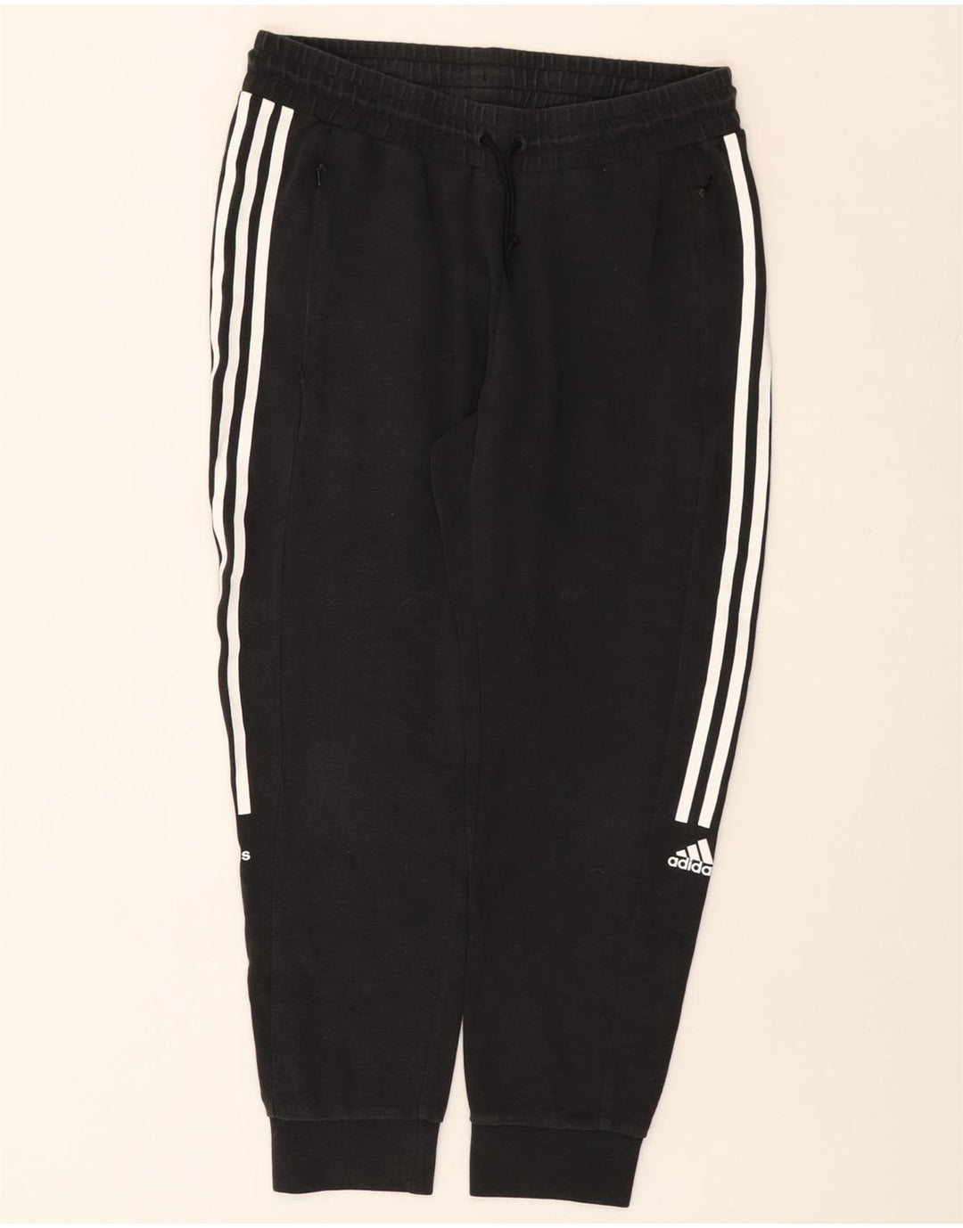 ADIDAS Mujer Aeroready Chándal Pantalones Joggers UK 12/14 Mediano Negro