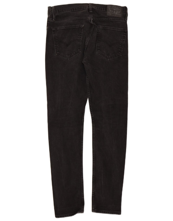 Levi's Hombre 512 Slim Tapered Jeans W32 L32 Algodón Negro