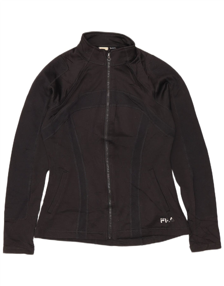 FILA Chaqueta de chándal para mujer UK 10 Small Black Poliéster