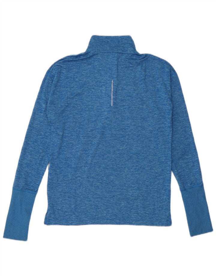 Nike Dri Fit Camiseta extragrande de manga larga para mujer UK 6 XS Poliéster azul