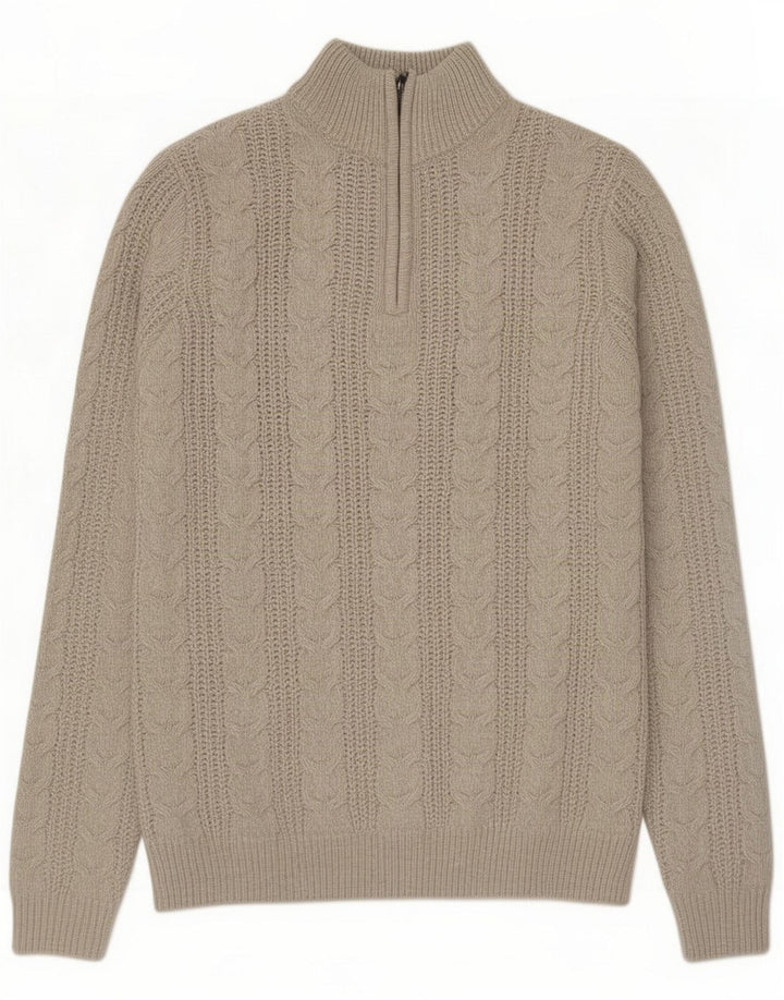 Suéter tipo jersey con cuello y cremallera para hombre de French Connection Acrílico beige medio