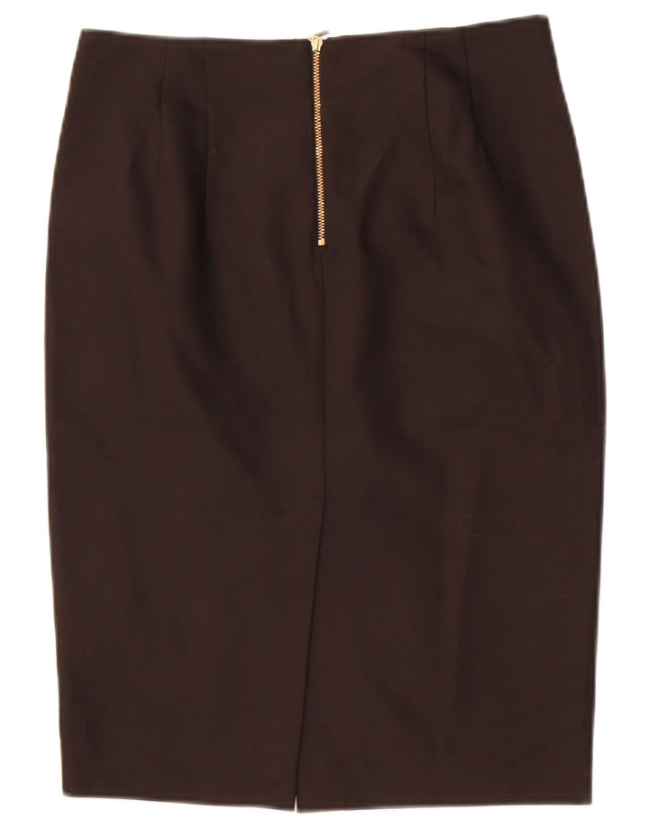 Falda Lápiz Zara Mujer Mediana W28 Poliéster Negro